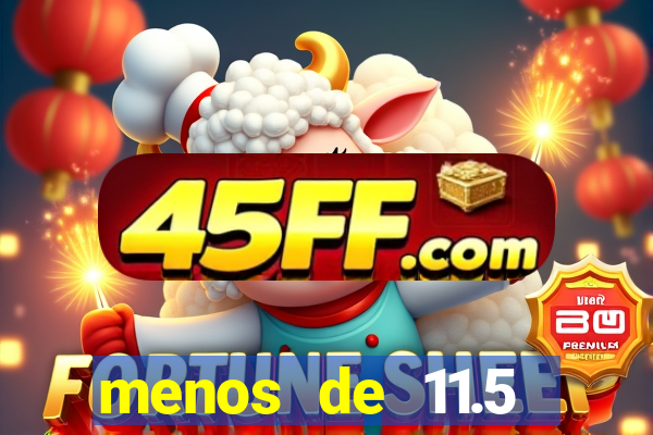 menos de 11.5 escanteios o que significa